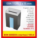 Niszczarka EBA 1128 C 2x15 mm (5 lat gwarancji) + BONY SODEXO 100zł